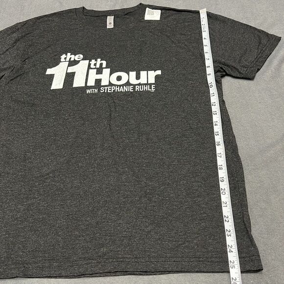 The 11th Hour with Stephanie Ruhle Charcoal Grey Short Sleeve T-Shirt Size Large - Picture 6 of 6